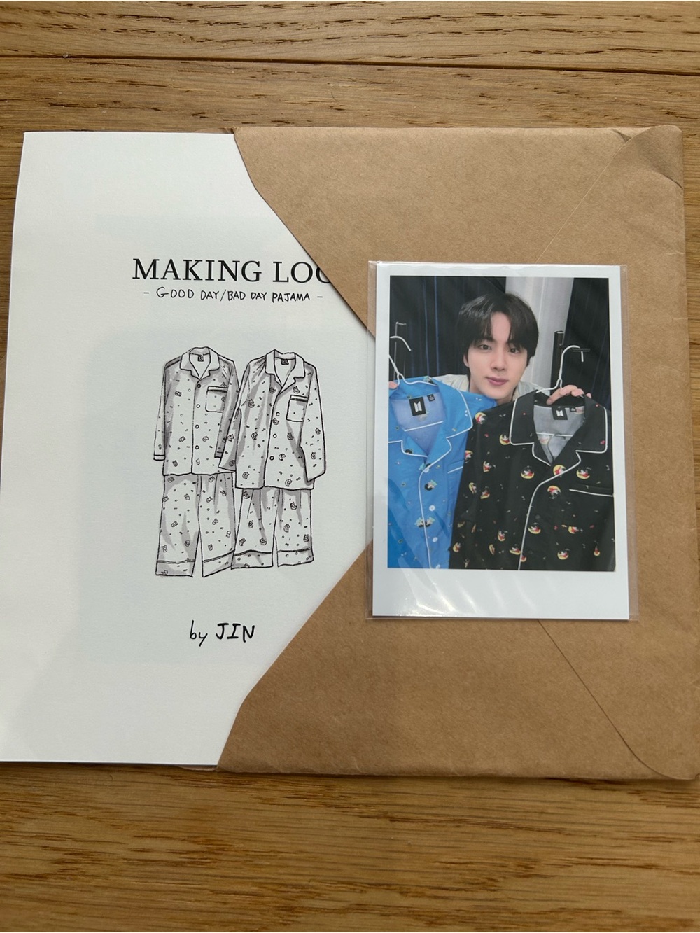 BTS JIN Good Day Bad Day Pajama making log